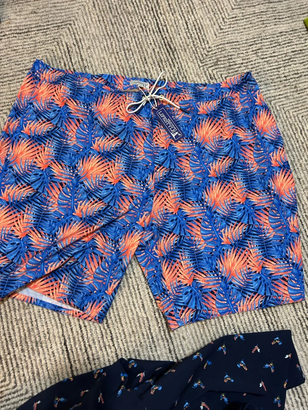 Westport Lifestyle Swim Shorts 3XT Tropical Rooster Print Swim Trunks Lot of 2